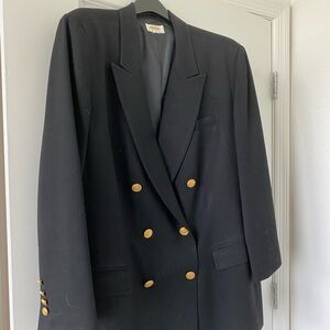 Women's Double-Breasted Wool Crepe Blazer